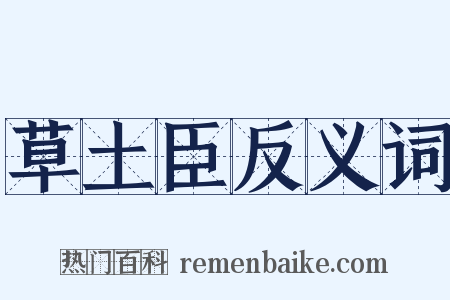 草土臣反义词是什么意思的图片